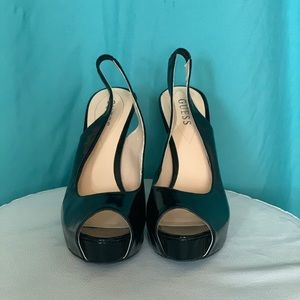 Guess black patent leather stiletto Heels
